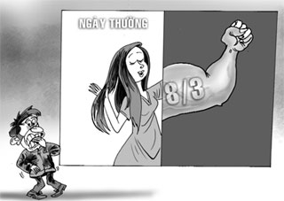 Sự khác nhau giữa phụ nữ ngày thường và phụ nữ ngày 8.3