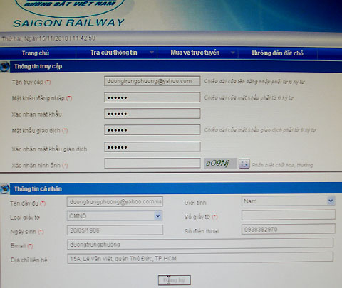 Trầy trật mua vé tàu Tết qua mạng