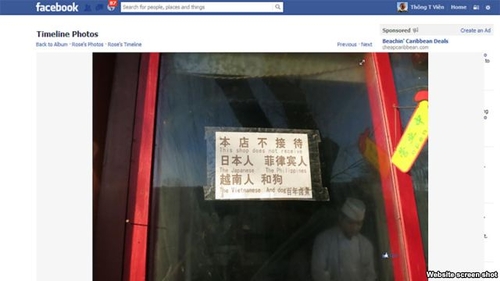 Nhà hàng Trung Quốc bài người Việt