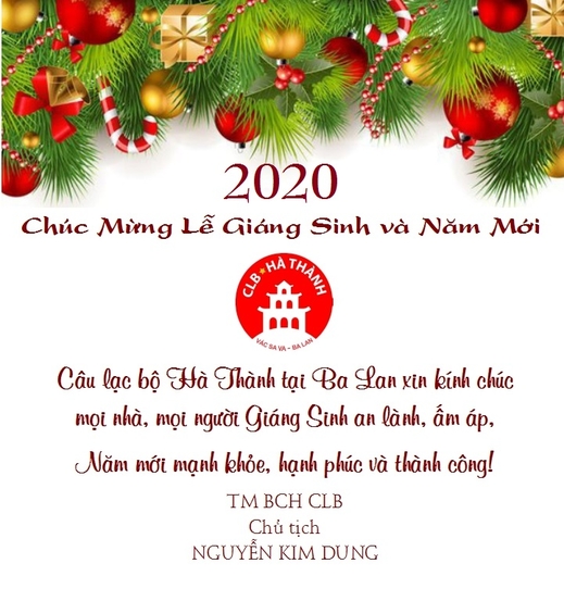 CLB Hà Thành tại Ba Lan: Chúc Mừng Lễ Giáng Sinh và Năm Mới 2020