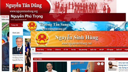 Tràn lan web mạo danh lãnh đạo