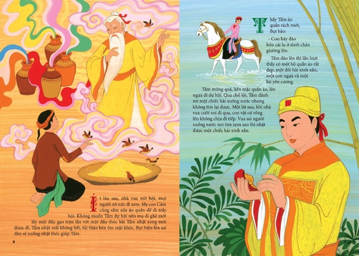 "Bà ơi! Cháu đọc cho bà nghe chuyện cổ tích Việt Nam, bà nhé!"