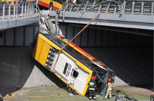 Vụ tai nạn xe buýt ở Vác-sa-va. Tài xế dùng ma túy?