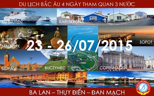 Chương trình du lịch Bắc Âu 4 ngày, tham quan 3 nước BA LAN (BUCZYNIEC, SOPOT, GDAŃSK, MALBORK, ZEGRZE) - THỤY ĐIỂN (KARLSKRONA) - ĐAN MẠCH (COPENHAGEN)