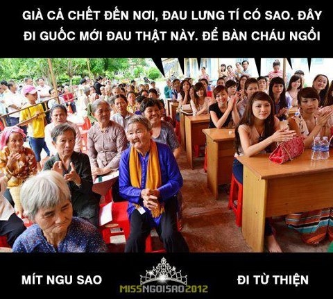 Quần soóc kẹp đầu rùa đá, cụ bà nhường ghế hoa khôi