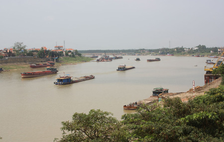 Bơi chải Bạch Hạc trên sông Lô