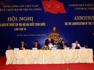 Thông báo về việc triệu tập Đại hội XI của Đảng