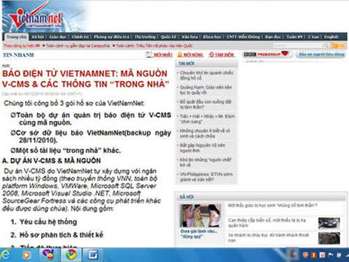 Phát hiện máy chủ điều khiển tấn công Vietnamnet