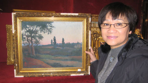 Đấu giá bức tranh Chiều tà của vua Hàm Nghi ở Paris