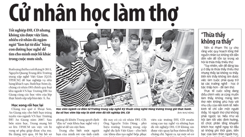 Cử nhân học làm thợ: Lãng phí lớn