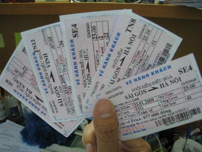 Vé tàu tết