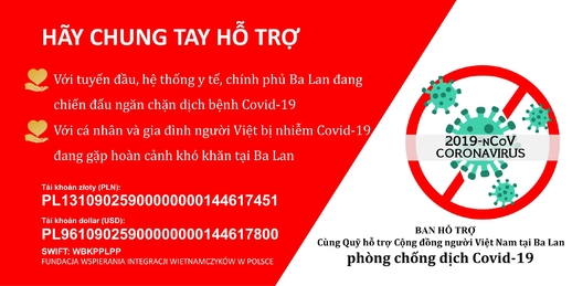 Thông báo số 10 của Ban hỗ trợ cộng đồng Việt Nam tại Ba Lan phòng chống dịch covid-19 về việc thành lập "Nhóm tình nguyện viên"