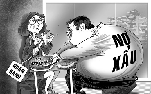 Lợi nhuận ngân hàng teo tóp vì nợ xấu