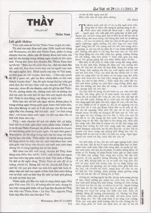 Chuyện kể - Thầy