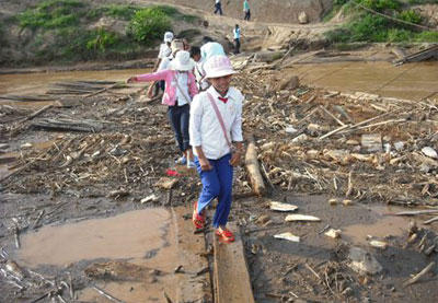 Xác định vị trí xây cầu Khuyến học & Dân trí vượt sông Pô Kô