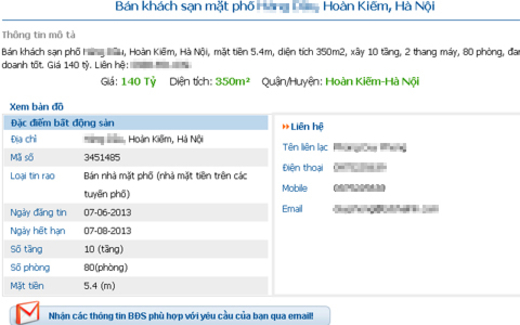 Rao bán nhiều khách sạn trăm tỷ khu phố cổ