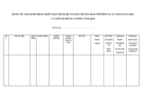 ĐSQ VIỆT NAM TẠI BA LAN: 
Thông báo về kế hoạch tổ chức Đoàn kiều bào tiêu biểu đi thăm quân, dân huyện Đảo Trường Sa và nhà giàn DK1 năm 2023 và Đoàn kiều bào tham dự Giỗ Tổ Hùng Vương năm 2023