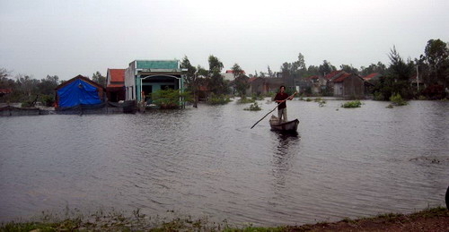Ngâm cả tháng trong nước lụt