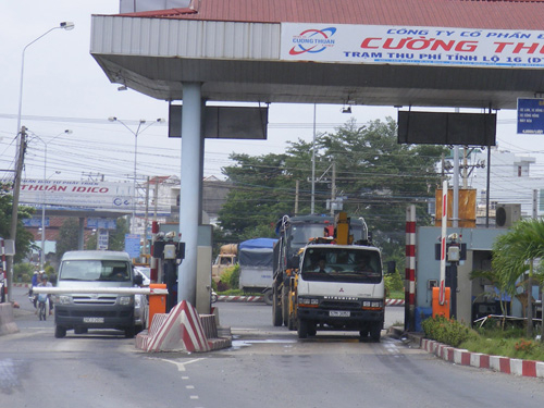 Ma trận trạm thu phí: 10 km, 5 trạm