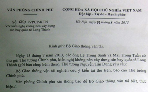 Xem xét kiến nghị không nên xây sân bay Long Thành