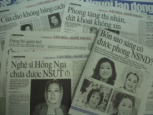 Giải thưởng nghệ sĩ: Lắm gian truân!