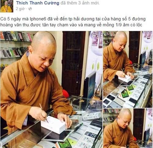 Nhà sư "đập hộp iPhone 6" tiếp tục được làm trụ trì