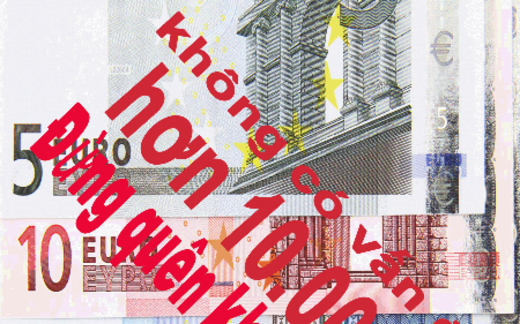 Phải khai báo khi mang theo trên 10,000 Euro đối với những du khách nhập hoặc xuất cảnh Liên minh EU