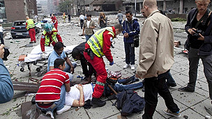 Oslo rung động vì vụ 'đánh bom'