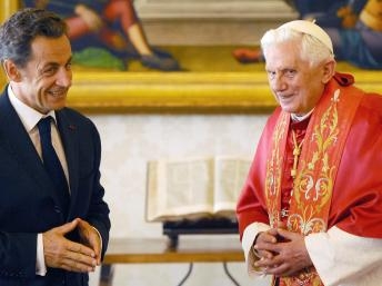 Tổng thống Pháp hội kiến với Giáo hoàng Benedicto XVI tại Vatican