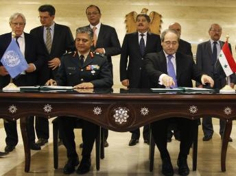 Syria ký kết nghị định thư quy định nhiệm vụ của các quan sát viên