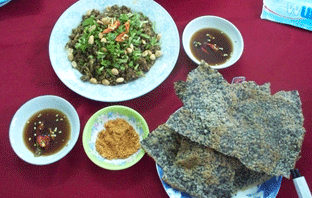 Dông xào sả ớt, món ngon vùng đồi cát