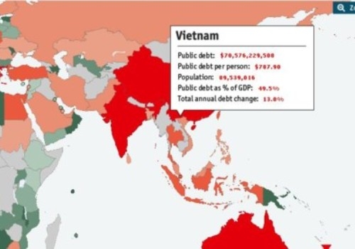 Mỗi người dân Việt gánh 788 USD nợ công