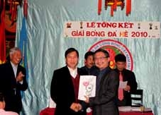 Lễ tổng kết giải bóng đá Cộng đồng hè 2010.