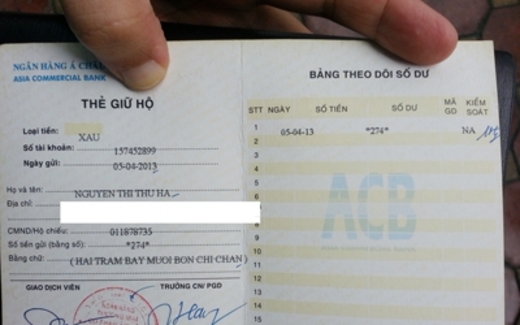 Méo mặt với vàng gửi ngân hàng