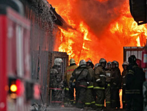 Cháy chợ của người Việt ở Nga