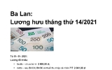 Ba Lan: Lương hưu tháng thứ 14/2021