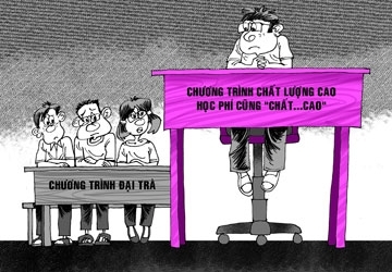 Đóng tiền cao, được học chương trình chất lượng cao!