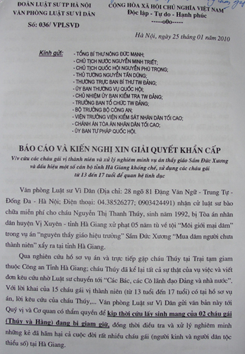 Luật sư vụ “hiệu trưởng mua dâm” gửi đơn kiến nghị khẩn cấp