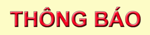 THÔNG BÁO