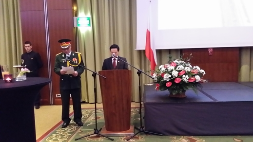 Đại sứ quán Việt Nam tại Ba Lan chiêu đãi ngoại giao nhân dịp kỷ niêm 70 năm ngày thành lập Quân đội Nhân dân Việt Nam
