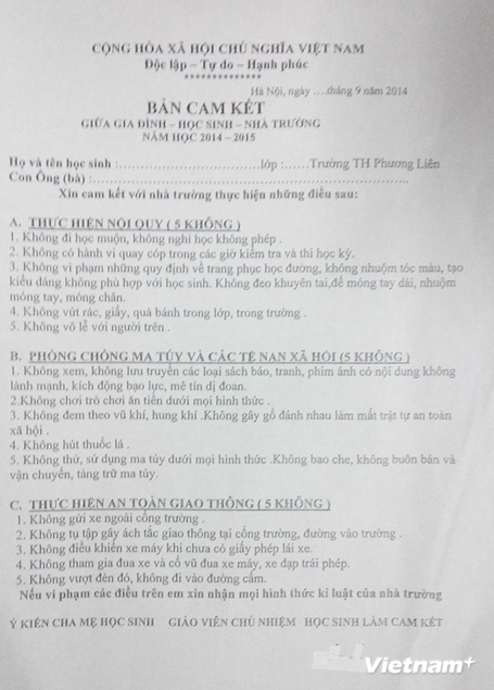 Giật mình với 'lệnh' cấm học sinh lớp 1… đua xe trái phép