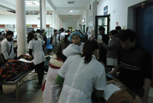 Thái Nguyên: Sập mái công trình nhà thờ, hàng chục người bị thương