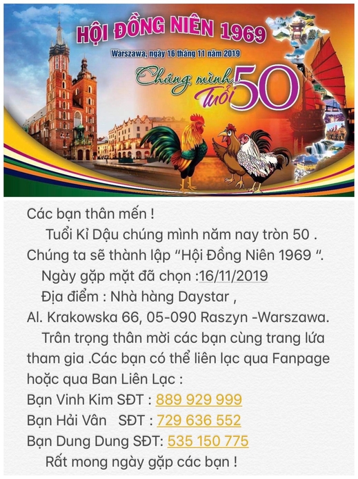 Thông báo thành lập "Hội đồng niên 1969"