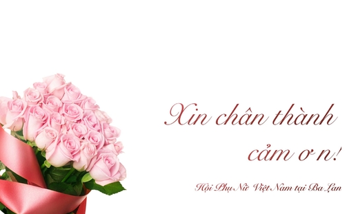 Thư cảm ơn của Hội phụ nữ Việt Nam tại Ba Lan