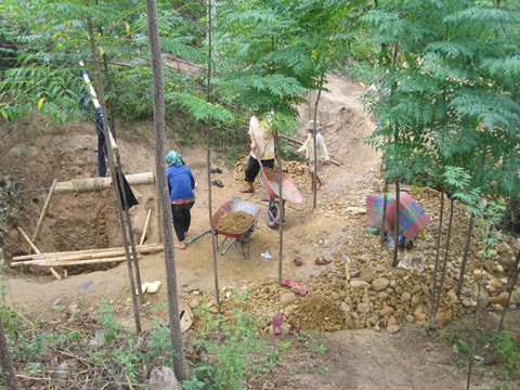 Kéo nhau phá đất sản xuất để đào vàng