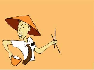 Bầu dục hay Dùi đục chấm mắm cáy