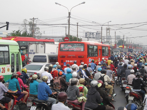 Đóng phí đi đường kẹt xe