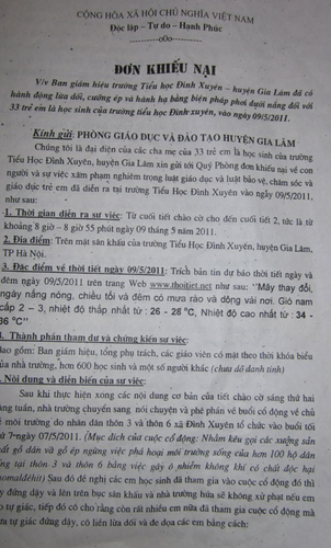 Vụ 33 học sinh bị phạt đứng nắng: Mỗi phía nói một kiểu