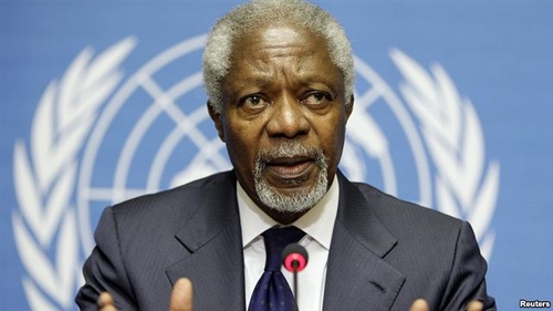 Ðặc sứ Kofi Annan từ chức trước tình hình bạo động leo thang ở Syria