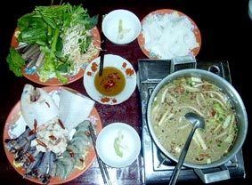 Lẩu mắm cá điêu hồng